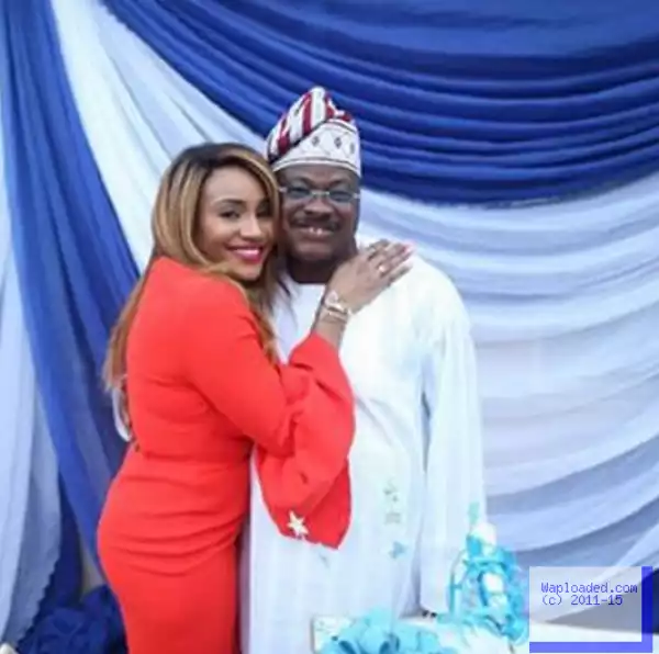 Gov Ajimobi Gets Sweet Hug From Daughter As He Celebrated Birthday